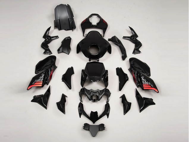 2020-2024 Black Red Kawasaki Z900 Motorcycle Fairings Canada