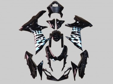 2011-2024 Glossy Black White Suzuki GSXR 600/750 Motorcycle Fairings Canada