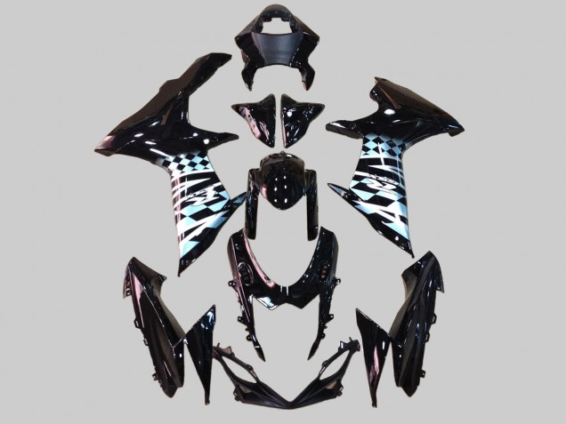 2011-2024 Glossy Black White Suzuki GSXR 600/750 Motorcycle Fairings Canada