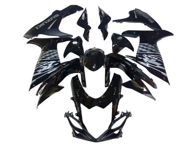 2011-2024 Glossy Black Silver Suzuki GSXR 600/750 Motorcycle Fairings Canada