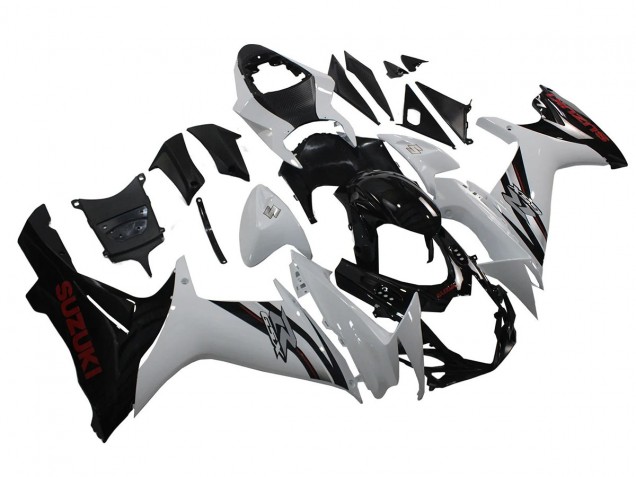 2011-2024 White Glossy Black Suzuki GSXR 600/750 Motorcycle Fairings Canada