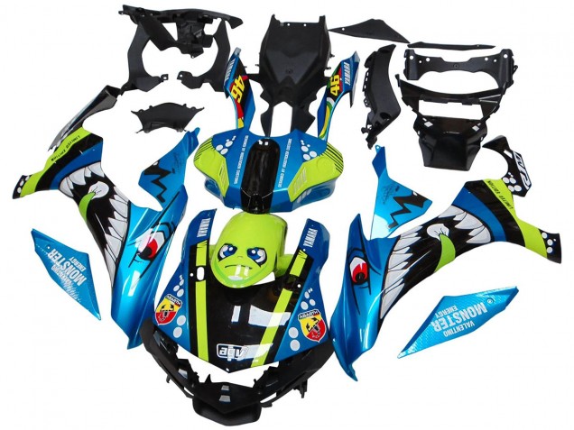 2015-2019 Blue Green Black Shark Yamaha YZF R1 Motorcycle Fairings Canada