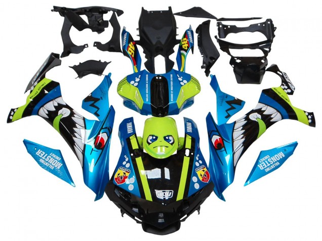 2015-2019 Blue Green Black Shark Yamaha YZF R1 Motorcycle Fairings Canada