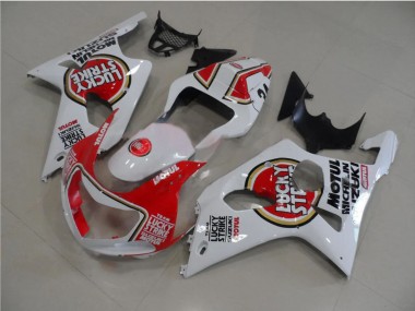 2000-2002 White Red Lucky Strike Suzuki GSXR 1000 Motorcycle Fairings Canada