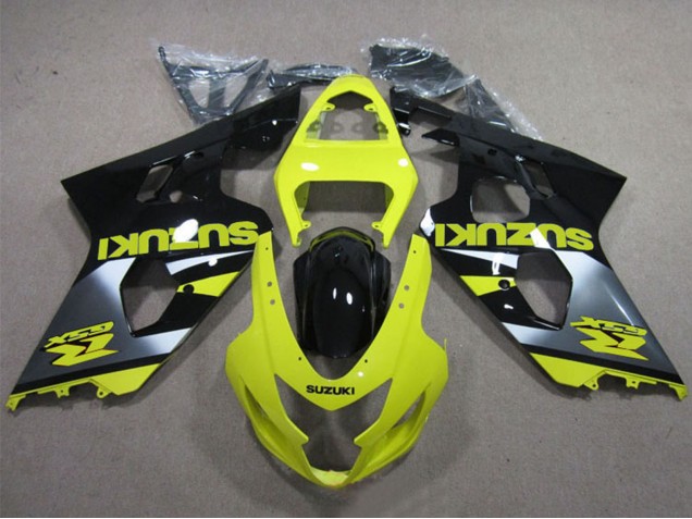2004-2005 Yellow Silver Glossy Black Suzuki GSXR 600 Motorcycle Fairings Canada