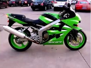 2000-2002 Green White Black Kawasaki ZX6R Motorcycle Fairing Canada