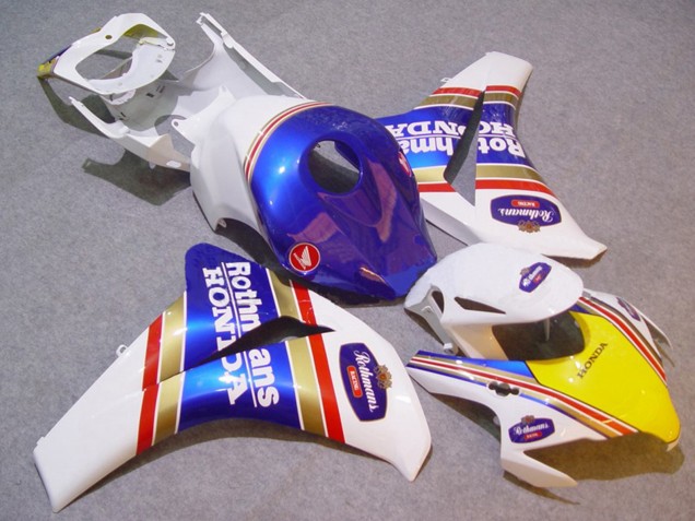 2008-2011 White Blue Yellow Gold Rothmans Honda CBR1000RR Motorcycle Fairings Canada