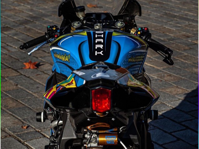2015-2019 Blue Yellow Shark Yamaha YZF R1 Motorcycle Fairings Canada