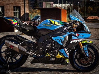 2015-2019 Blue Yellow Shark Yamaha YZF R1 Motorcycle Fairings Canada