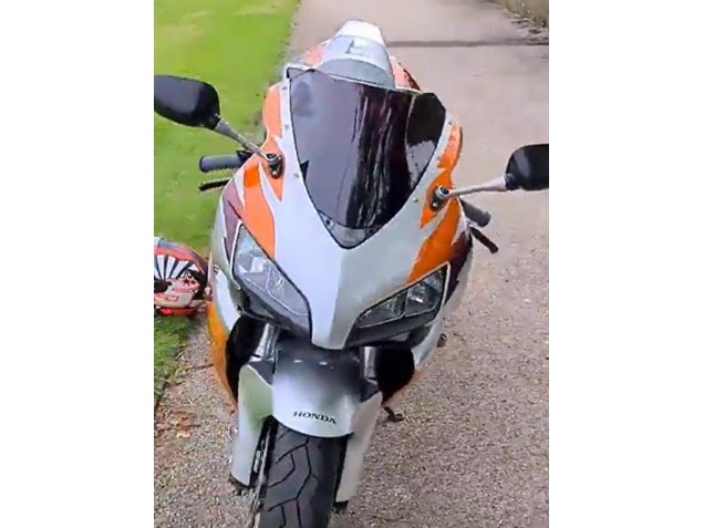 2006-2007 Silver Oange Honda CBR1000RR Motorcycle Fairings Canada