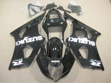 2003-2004 Glossy Black White Decal Suzuki GSXR 1000 Motorcycle Fairing Canada