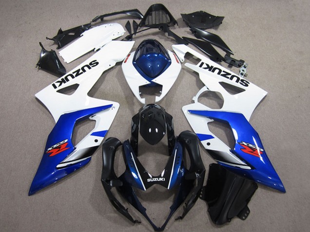2005-2006 White Blue Glossy Black Suzuki GSXR 1000 Bike Fairings Canada