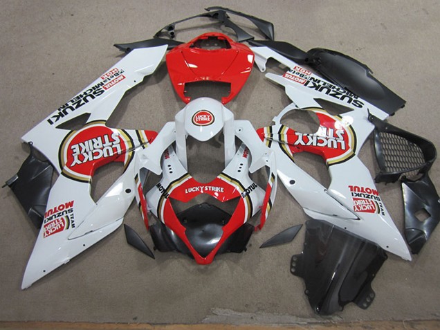 2005-2006 White Red Lucky Strike Motul Suzuki GSXR 1000 Motorcycle Fairings Canada