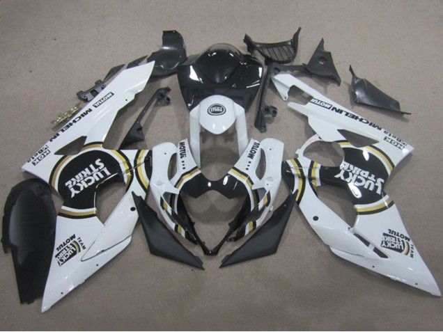 2005-2006 White Black Lucky Strike Motul Suzuki GSXR 1000 Motorcycle Fairings Canada