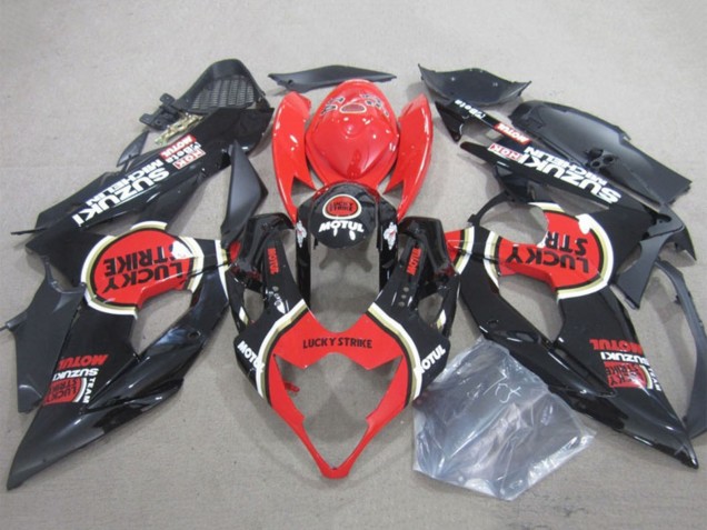 2005-2006 Black Red Lucky Strike Motul Suzuki GSXR 1000 Motorcycle Fairings Canada