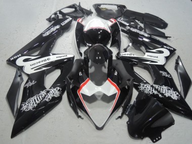 2005-2006 Glossy Black White Red Beacon Suzuki GSXR 1000 Motorcycle Fairings Canada