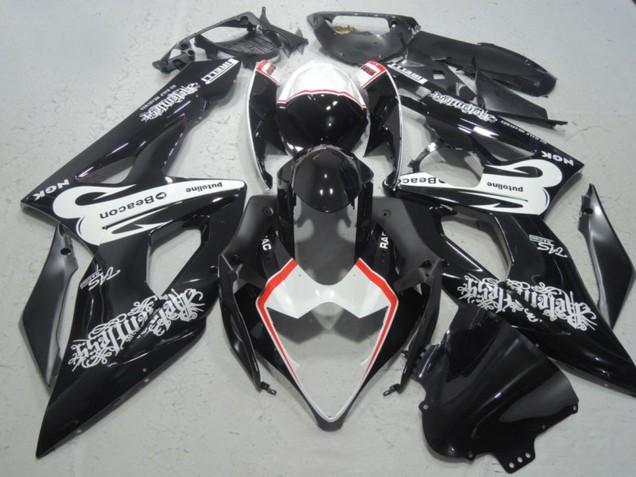2005-2006 Glossy Black White Red Beacon Suzuki GSXR 1000 Motorcycle Fairings Canada