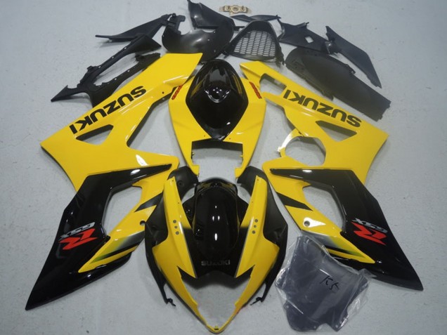 2005-2006 Yellow Glossy Black Suzuki GSXR 1000 Motorcycle Fairing Canada
