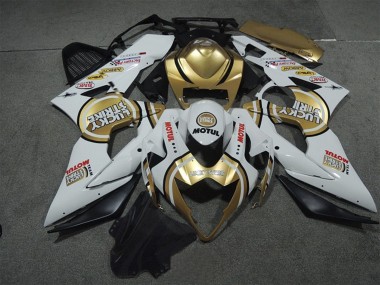 2005-2006 White Gold Lucky Strike Motul Suzuki GSXR 1000 Motorcycle Fairings Canada