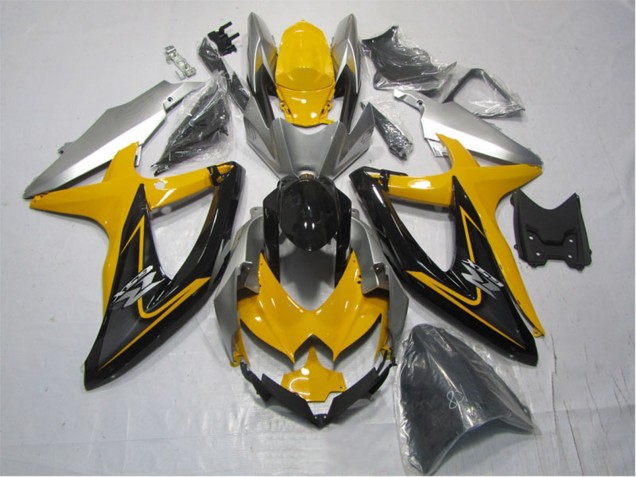 2007-2008 Yellow Silver Black Suzuki GSXR 1000 Motorcycle Fairing Kits Canada
