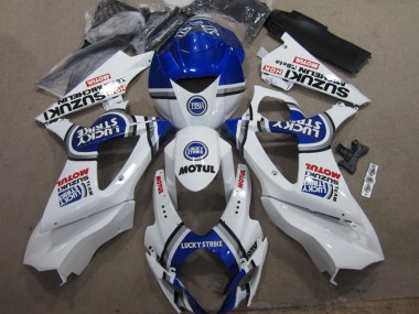 2007-2008 White Blue Lucky Strike Red Motul Suzuki GSXR 1000 Motorcycle Fairings Canada