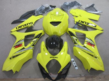2007-2008 Yellow Silver Black Suzuki GSXR 1000 Motorcycle Fairing Canada