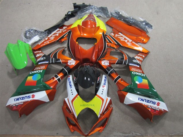 2007-2008 Orange Yellow White Red Green Monster Suzuki GSXR 1000 Motorcycle Fairings Canada