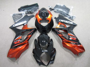 2007-2008 Glossy Black Orange Suzuki GSXR 1000 Motorcycle Fairing Canada