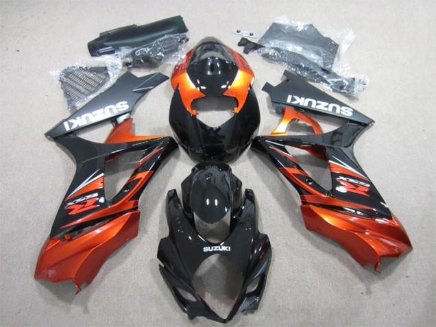 2007-2008 Glossy Black Orange Suzuki GSXR 1000 Motorcycle Fairing Canada