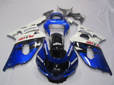 2001-2003 White Blue Glossy Black Motul Suzuki GSXR 600 Motorcycle Fairings Canada