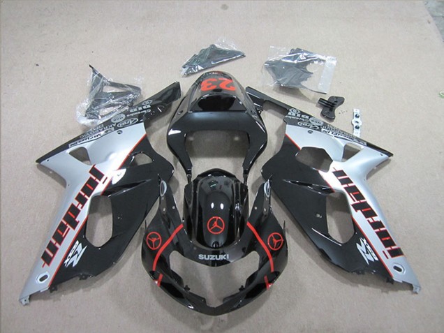 2001-2003 Silver Glossy Black Red Jordan 23 Suzuki GSXR 600 Motorcycle Fairings Canada