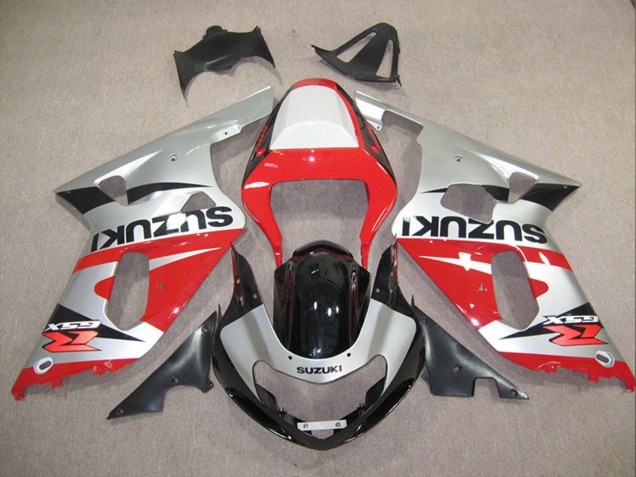 2001-2003 Silver Red Glossy Black Suzuki GSXR 600 Motorcycle Fairings Canada
