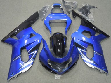 2001-2003 Blue White Glossy Black Suzuki GSXR 600 Motorcycle Fairings Canada