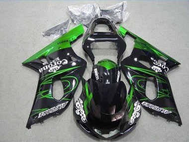 2001-2003 Glossy Black Green Corona Extra Alstare Suzuki GSXR 600 Motorcycle Fairings Canada