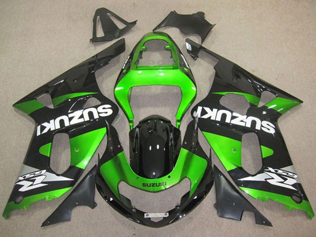 2001-2003 Green Glossy Black White Suzuki GSXR 600 Motorcycle Fairings Canada
