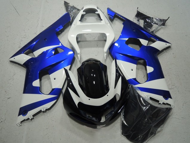 2001-2003 White Blue Glossy Black Suzuki GSXR 600 Motorcycle Fairings Canada
