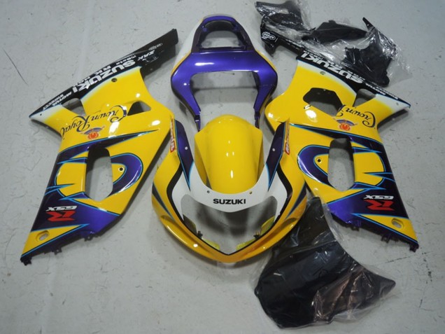 2001-2003 Yellow Purple Black Suzuki GSXR 600 Motorcycle Fairings Canada
