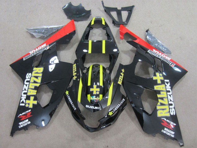 2004-2005 Glossy Black Red Yellow Rizla Suzuki GSXR 600 Motorcycle Fairings Canada