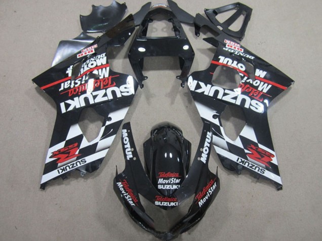 2004-2005 Glossy Black Red White Telefonica MoviStar Suzuki GSXR 600 Motorcycle Fairings Canada