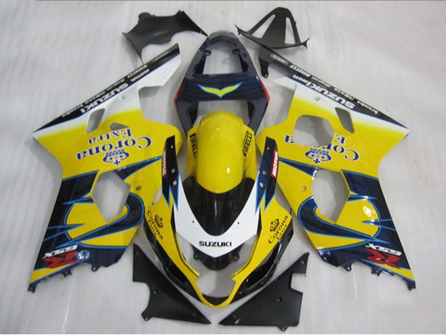 2004-2005 Yellow White Blue Corona Extra Suzuki GSXR 600 Motorcycle Fairings Canada