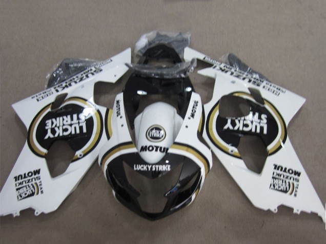 2004-2005 White Black Lucky Strike Motul Suzuki GSXR 600 Motorcycle Fairings Canada
