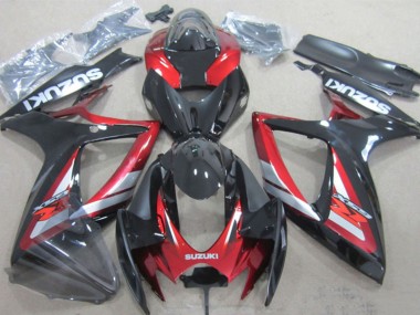 2006-2007 Glossy Black Red Silver Suzuki GSXR 600 Motorcycle Fairings Canada