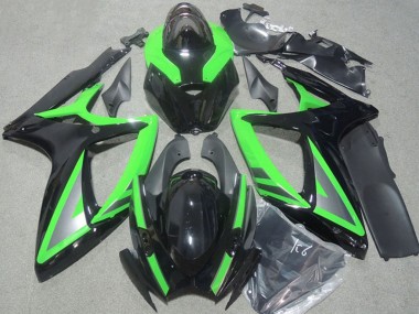 2006-2007 Green Glossy Black Silver Suzuki GSXR 600 Motorcycle Fairings Canada