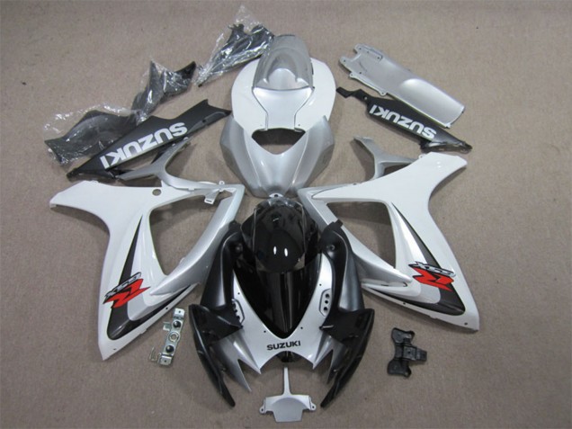 2006-2007 White Silver Glossy Black Red Suzuki GSXR 600 Motorcycle Fairings Canada