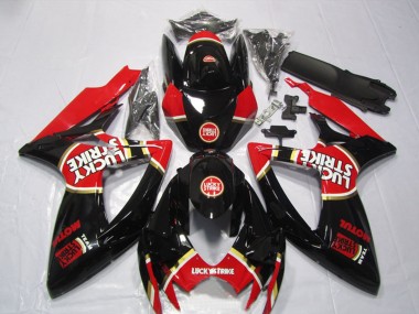 2006-2007 Glossy Black Red White Lucky Strike Motul Suzuki GSXR 600 Motorcycle Fairings Canada