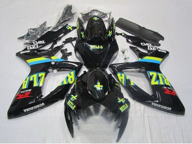 2006-2007 Glossy Black Yellow Rizla Red Suzuki GSXR 600 Motorcycle Fairings Canada