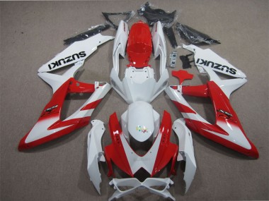 2008-2010 White Red Suzuki GSXR 600 Motorcycle Fairings Canada