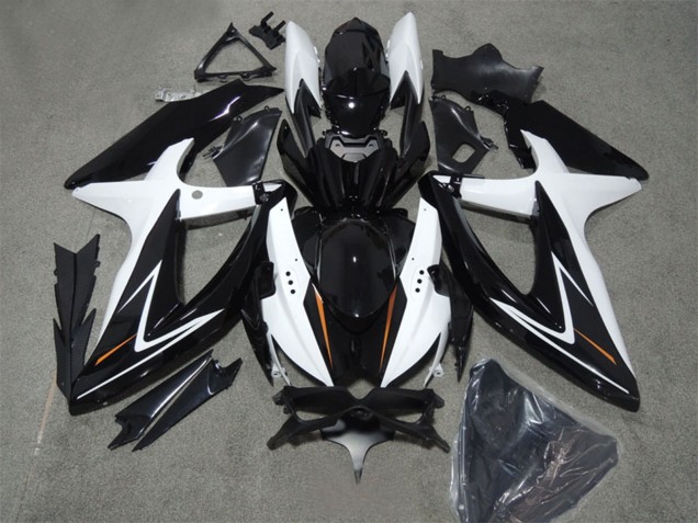 2008-2010 White Glossy Black Suzuki GSXR 600 Motorcycle Fairings Canada