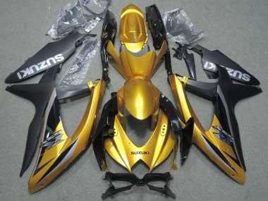 2008-2010 Gold Matte Black Suzuki GSXR 600 Motorcycle Fairings Canada