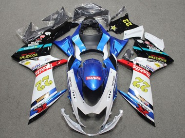 2011-2024 Blue White Red Black Rockstar 22 Suzuki GSXR 600 Motorcycle Fairings Canada